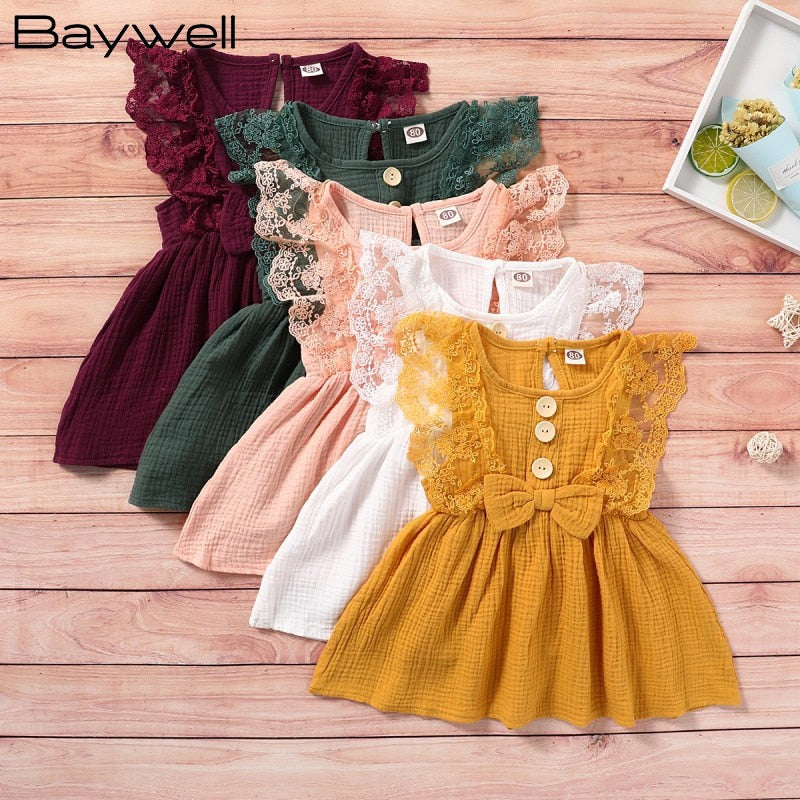 Baywell Newborn Infant Baby Girls Clothes Long Sleeve Lace